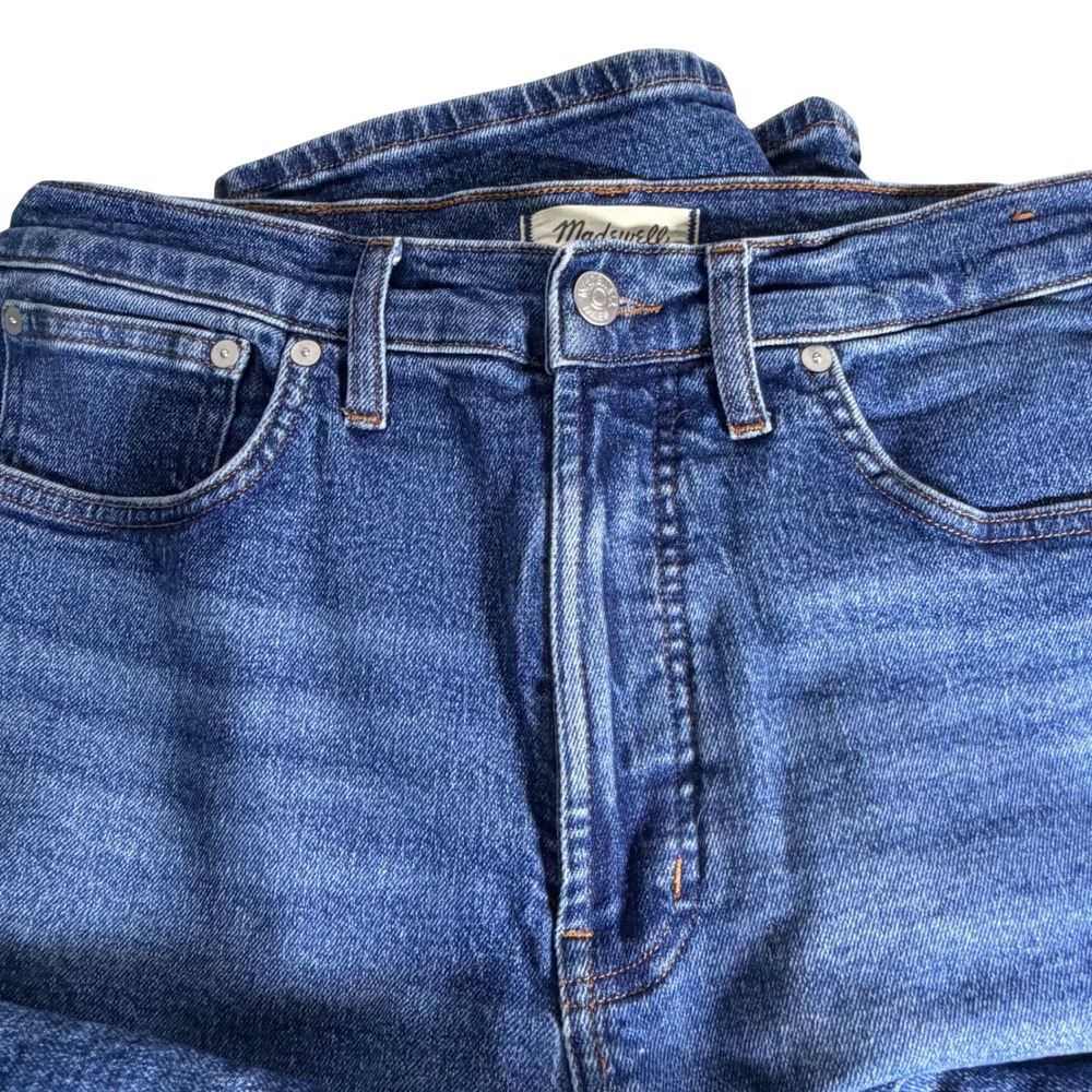 Madewell The 90's Straight Leg High Rise Jeans Medium Wash 5-Pocket Pant Sz 30 - Picture 4 of 8